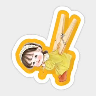 Cute girl Sticker